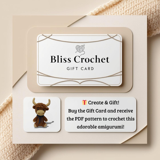 new Bliss Crochet Gift Card - With Free Amigurumi!